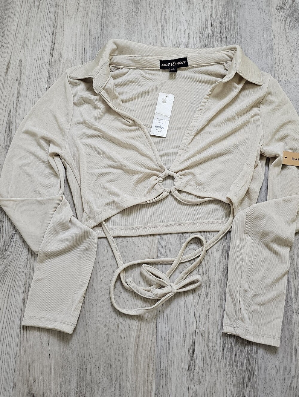 New Almost Famous Longsleeve Crop Top